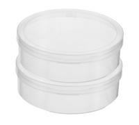 Beaupretty 2pièces Boîte De Rangement De Maquillage Transparente Ronde Pour Éponges De Maquillage Accessoire De Voyage Et Organisation De Beauté