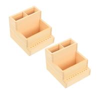Beaupretty 2pièces Boîte de Rangement pour Outils à Ongles avec Présentoir pour Embouts Trousse de Manucure Organisée