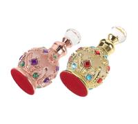 Beaupretty 2pièces Bouteilles Verre Rechargeables Flacons De Parfum Vintage Décoratifs Et Contenants Huiles Essentielles Pour Voyage Étanches Et Élégants