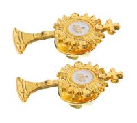 Beaupretty 2pièces Broche Croix Élégante Accessoire Multifonction Pour Cérémonies Religieuses Et Fêtes Épingles Sécurisées Faciles à Fixer Décoration Raffinée Pour Tenue Formelle