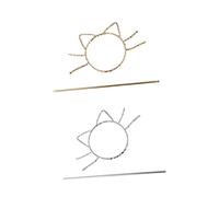 Beaupretty 2pièces Cat Shaped Hair Bun Holder Vintage Hair Accessories for Women Elegant Design for Casual and Formal Occasions