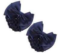 Beaupretty 2pièces Chignon Élégant Filet Avec Nœud Décoratif Accessoires De Coiffure Pour Stewardess Et Employées De Banque