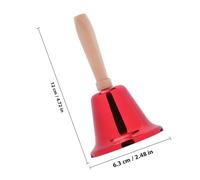 Beaupretty 2pièces Cloches à Main Métal Lot Poignée Bois pour Table et Camping Hochet Simple