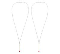 Beaupretty 2pièces Collier Pendentif Forme De Feu Bijou Forme De De Accessoire Créatif Pour Et Couples