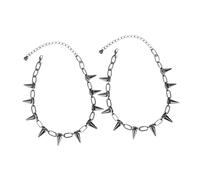 Beaupretty 2pièces Collier Punk Ras Du Cou Avec Pointes Pour Femmes Collier Vintage Accessoire Gothique Pour Fêtes