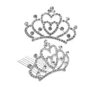 Beaupretty 2pièces Couronne Pour Filles Peigne à Cheveux Accessoires De Danse Et Performances Tiaras Élégants Pour Garçon Fille Et Femmes