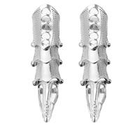 Beaupretty 2pièces Lot De Bagues Articulées Gothiques Style Punk Pour Halloween Bijoux Couvrant Articulation Du Doigt Accessoires De Costume