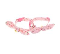 Beaupretty 2pièces Lot de Colliers pour Chatons avec Nœud et Clochette Réglables et Détachables Coton pour Animaux