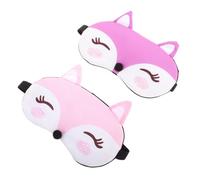 Beaupretty 2pièces Masque De Sommeil Pour Garçon Fille Lot De Masques Yeux Renard Mignon Et Design Amusant Et Occultant Pour Sommeil Réparateur Pour Partage Entre Et Frères Et Sœurs