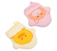 Beaupretty 2pièces Moufles De Bain Garçon Fille Cartoon Éponge Douce Pour Corps Exfoliation Moufles Douche Garçon Fille Confortables Pour Nettoyage Profond