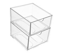 Beaupretty 2pièces Organisateur De Maquillage Empilable Acrylique Transparent De Boîtes De Rangement Pour Cosmétiques Sous Évier Les Placards Plan De Travail Salle De Bain Cuisine