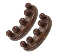 Beaupretty 2pièces Outil De Massage Gua Sha Bois Pour Visage Planche De Massage Forme De Lune Avec Perles Outil De Sculpture Facial