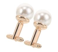 Beaupretty 2pièces Pearl Cufflinks Pour Hommes Boutons De Manchette Classiques Pour Chemises Accessoire Élégant Pour Mariage Et Affaires