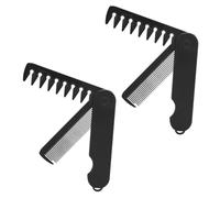 Beaupretty 2pièces Peigne à Dents Larges pour Cheveux Outil de Coiffure Portable pour Hommes et Femmes Petit Peigne Compact pour Voyage et Usage Quotidien
