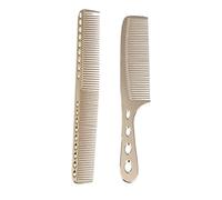 Beaupretty 2pièces Peigne Acier Inoxydable Antistatique Set De Combs Pour Coiffure à Domicile Et Salon Doré