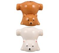 Beaupretty 2pièces Porte-Brosse à Dents Animaux pour Garçon Fille Support Décoratif pour Salle De Bain Distributeur De Cure-Dents Organisateur De Comptoir Design Et Attrayant
