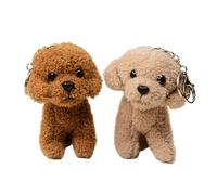 Beaupretty 2Pièces Porte Clés Peluche de Chien Mignon de Pendentif Décoratif Portable pour Design Créatif Deux Couleurs