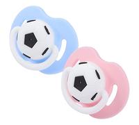 Beaupretty 2pièces Sucettes Silicone Pour Garçon Fille Motif Football Amusant Lot De Sucettes Né Apaisantes Pour Dents