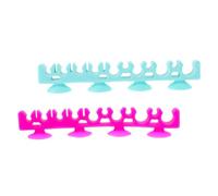Beaupretty 2pièces Support De Séchage Pour Pinceaux De Maquillage Organisateur De Pinceaux à Ventouse Silicone Lot Pour Séchage Naturel Et Rangement De Cosmétiques