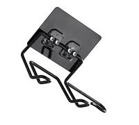 Beaupretty 2pièces Support Sèche-cheveux Mural Sans Perçage Inox Porte Sèche-cheveux Et Lisseur Adhésif Étagère Murale Pour Salle De Bain Et Salon Design Simple Noir Et Blanc