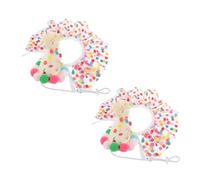 Beaupretty 2Set Accessoires pour Animaux de Compagnie Chapeau d'anniversaire pour Petit Chien Couronne d'anniversaire de Chien Foulard de Chatte Chapeau de fête