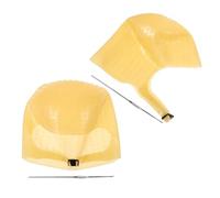 Beaupretty 2set Bonnet de Teinture en Silicone, Bonnet de Glaçage pour Cheveux avec Trous, Marron, avec Crochet et Aiguille, pour Salon et Usage Domestique