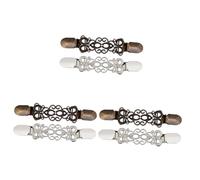 Beaupretty 3 Ensembles Clip De Collier Sangler Agrafe Pinces À Linge Pour Vêtements Clips De Serrage De Robe Tendeur Couleur Argentée Clips De Chemise Décoratifs Alliage De Zinc 2 Pièces * 3