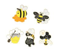 Beaupretty 3 ensembles Mini Broche Abeille Mignonne Pour Broches Et Décoration D'Abeille Broche Abeille À Broche À Bouton De De Dessin Animé Badge Broche À 5 pièces * 3