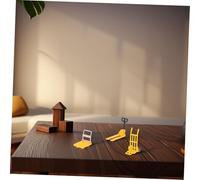 Beaupretty 3 Ensembles Miniatures Outils de Construction avec Chariot à Plateforme et Poulie à Main Éducatif pour Garçon Fille Modèle Miniature Jaune pour Apprentissage et Jeu Créatif