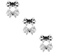Beaupretty 3 Paires boucle de chaussure arc clé embellissement de chaussures à nœud mariage garniture pince à chaussures pour femmes clip sur les embellissements de chaussures Alliage de zinc