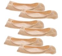 Beaupretty 3 Paires Chaussettes Invisibles Antidérapantes Chaussettes Sans Orteil Ajuster Poignée Enfants Serré Déraper Vrai Cheville à Bout Ouvert Femmes Peau En Tissu