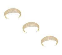 Beaupretty 3 Pcs Plein Diamant Couronne Strass Mariage Bandeau Mariée Casque Couronne De Mariage Diadème Mariage Diadème Princesse Élégant Couronne Cheveux Accessoire Diadème De Mariée En