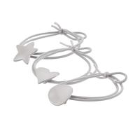 Beaupretty 3 Pièces Anneaux avec Charms Étoile Rond Cœur Sans Tiraillement pour Chignons Afro et Cheveux Épais Confortables pour Usage et Professionnel