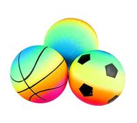 Beaupretty 3 pièces Balles Gonflables Garçon Fille PVC Rebondissant pour Jeux Extérieurs Plage et Aire de Jeux