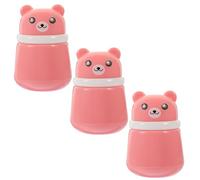 Beaupretty 3 Pièces boîte de houppette powder poudre fine bouffée de corps bouffées nuls bouteille de poudre biberon de stockage de poudre pour nourrisson éponge synthétique rose