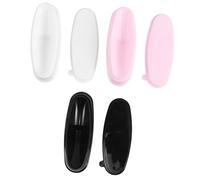 Beaupretty 3 Pièces Boîte de Récupération de à Ongles avec Moule French Tip Système de Rangement pour Paillettes et Excedentaire Kit de Trempage Pratique Blanc Rose et Noir
