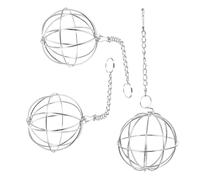 Beaupretty 3 pièces Boule de Foin Suspendue Acier Inoxydable pour Rongeurs et Hamsters Distributeur de Nourriture et Anti-Stress pour Cages de Petits Animaux Lot