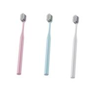 Beaupretty 3 pièces Brosse à Dents Souple Adulte Poils Ultra Fins Manche Ergonomique et Portable Remplacement Recommandé Mois Soin Dentaire Pratique