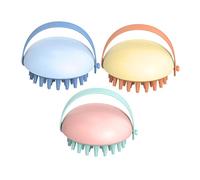 Beaupretty 3 pièces Brosse de Massage pour de Tpr et Outil Multifonction pour Soins Capillaires Douce et Flexible pour Bain Nettoyage des Cheveux