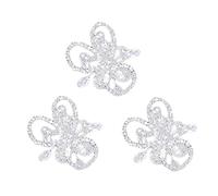 Beaupretty 3 Pièces Casque féminin hairpin barrettes hair topper hair pin accessoire femme hair charms hair bow coiffe de mariée casque de mariage décoration de cheveux de mariage Silver