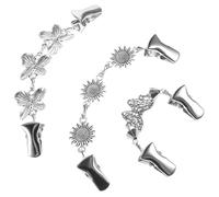 Beaupretty 3 Pièces clip de serrage vintage pince à sangle pince à foulard pince à cintre pour robe vintage pinces à chandail agrafe de robe pinces à sangles Alliage de zinc