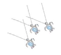 Beaupretty 3 pièces Collier Tortue Lumineux avec Pendentif pour Femmes et Accessoires de Costume de Fête Couleurs Mélangées