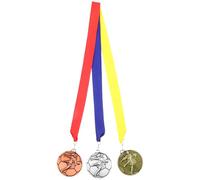 Beaupretty 3 Pièces Médaille Sportive, Médaille de Marathon Ronde en Alliage, Blanche, pour Récompenser Les Performances, Décorative, pour Journée Sportive et Compétition Professionnelle