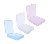 Beaupretty 3 Pièces Mini Plastic Storage Organizer Box For Bathroom Countertop Portable Travel Pad Holder With Protection Space-saving Vanity Accessories Container