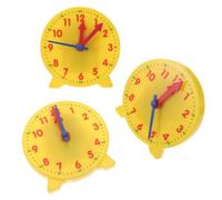 Beaupretty 3 pièces Modèles Horloges Pédagogiques pour Garçon Fille Apprentissage avec Aiguilles Mobiles Jouets Éducatifs pour Élèves Démonstration Analogique Stable et Couleur Aléatoire