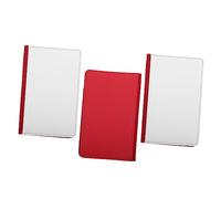 Beaupretty 3 pièces Organisateur de Documents de Voyage PU Lot de Portefeuilles Cuir Rouge avec Compartiments pour Passeport et Cartes Accessoire Pratique pour et Événements Sociaux