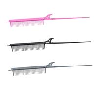Beaupretty 3 Pièces Peignes Queue de Rat Fibre de Outils Coiffure pour Coupe Coloration et Styling et Antidérapant Multifonction pour Types de Cheveux