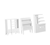 Beaupretty 3 pièces Scale Lovely Miniature Furniture Storage Cabinets for Table Display and Dollhouse Decoration