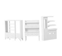 Beaupretty 3 pièces Scale Unpainted Decorative Tiny Furniture for Doll House and Table Pretend Play