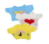 Beaupretty 3 Pièces Vêtements pour Poupées Ours Chandails Respirants Accessoires Réutilisables pour Poupées Tenues Légères et Faciles à Nettoyer Couleur Aléatoire